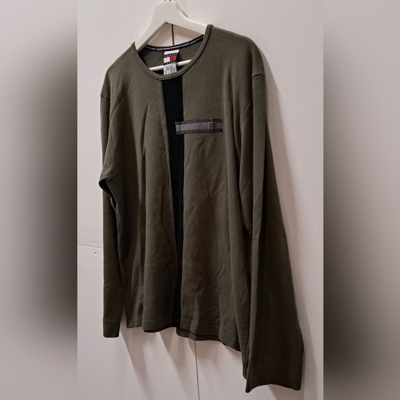 Tommy Hilfiger Tommy Jeans Mens Vintage T-Shirt Tee 90s Long Sleeve HQ Cotton XL - Picture 3 of 7